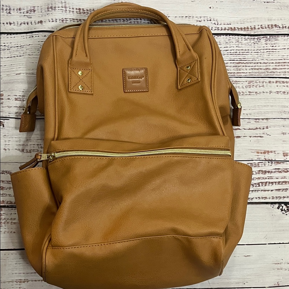 Kah&Kee Women’s Leather Backpack/ Camel Beige
